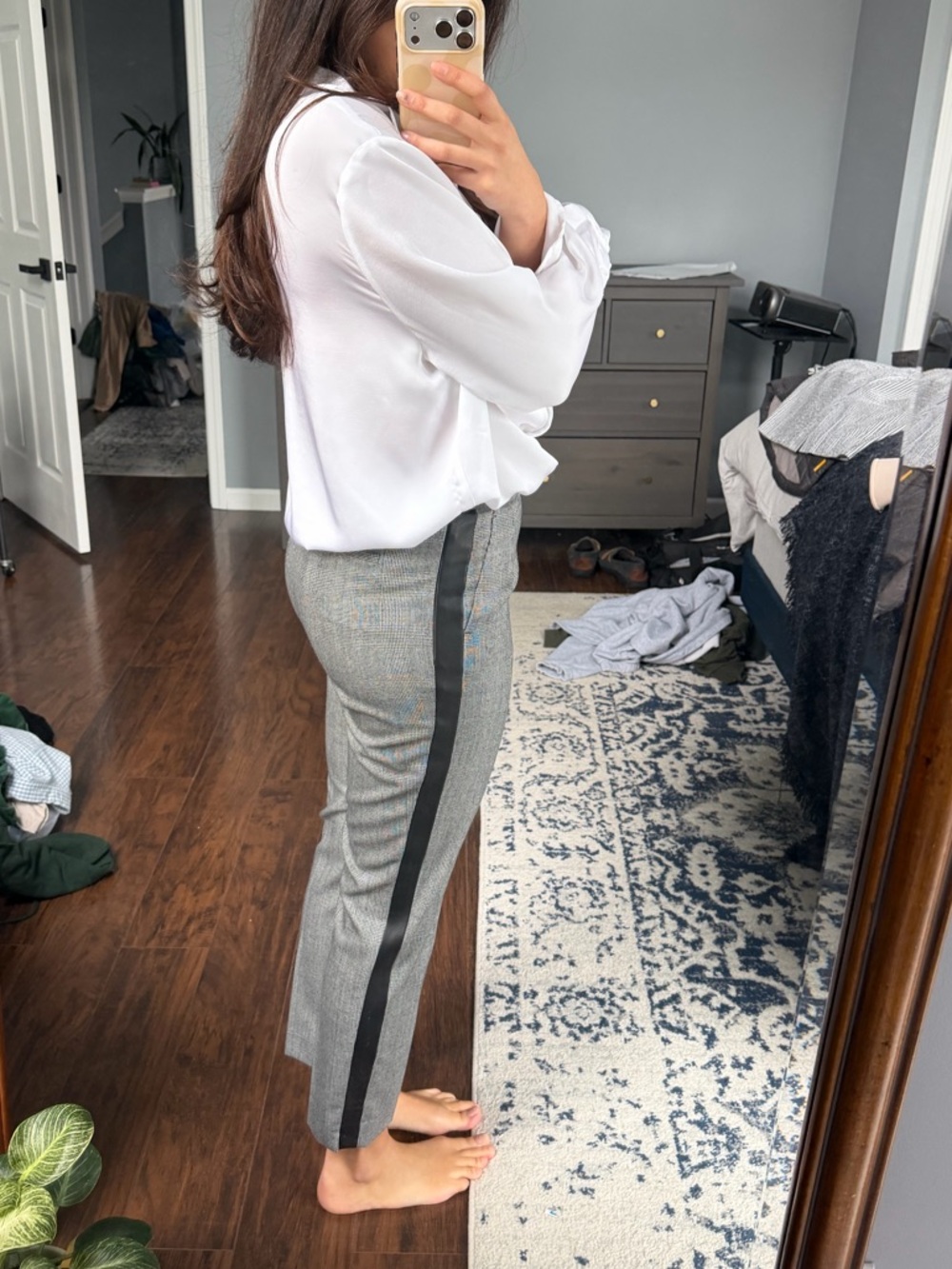 Wool And Leather Dress Pants